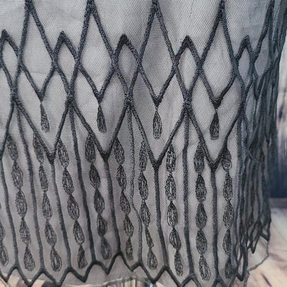 VINTAGE Sportmax embroidery Sheer Lace skirt - Picture 3 of 9